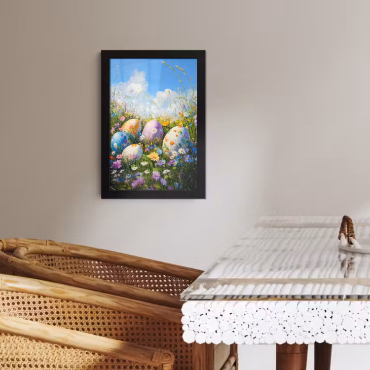 Cornice per foto - Pelouse - Œufs - Fleurs — 2