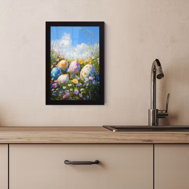 Cornice per foto - Pelouse - Œufs - Fleurs — 3