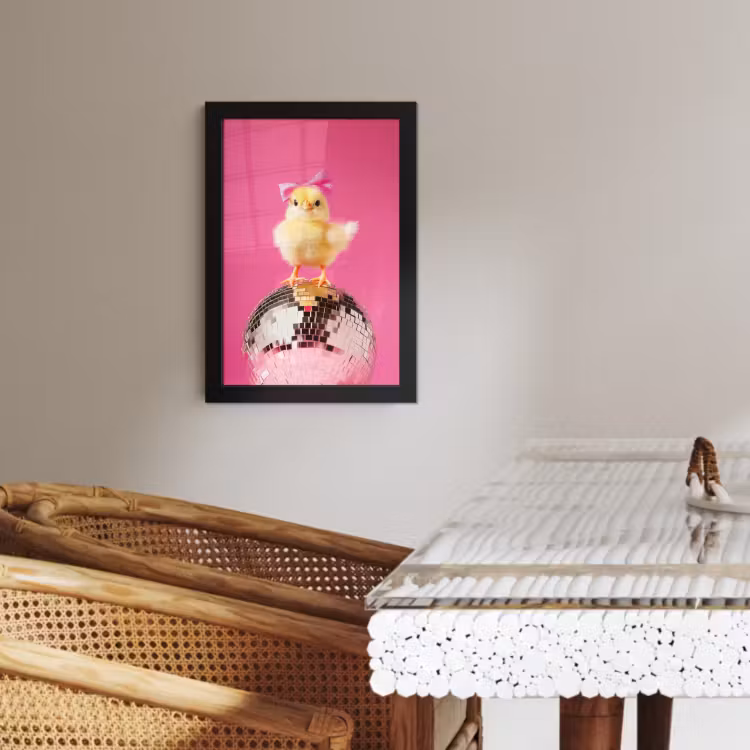 Cadre Photo - Discoball - Chick - Bow — 4
