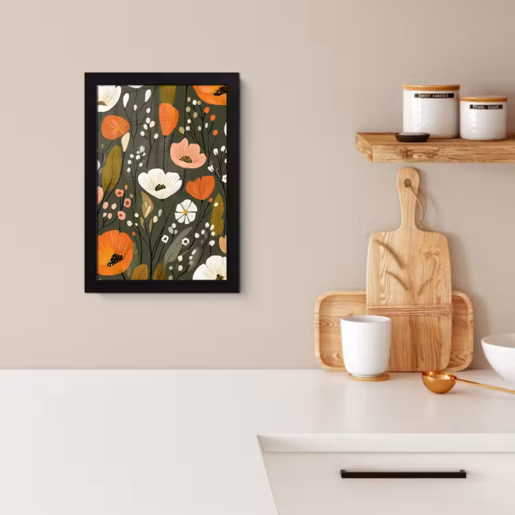 Cadre Photo - Fleurs - Illustration - Vert — 2