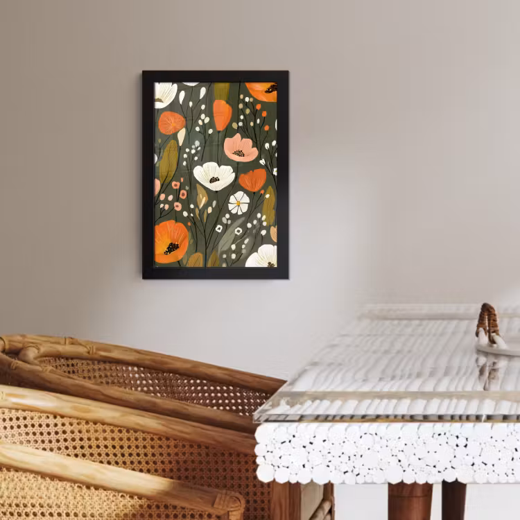 Cadre Photo - Fleurs - Illustration - Vert — 3