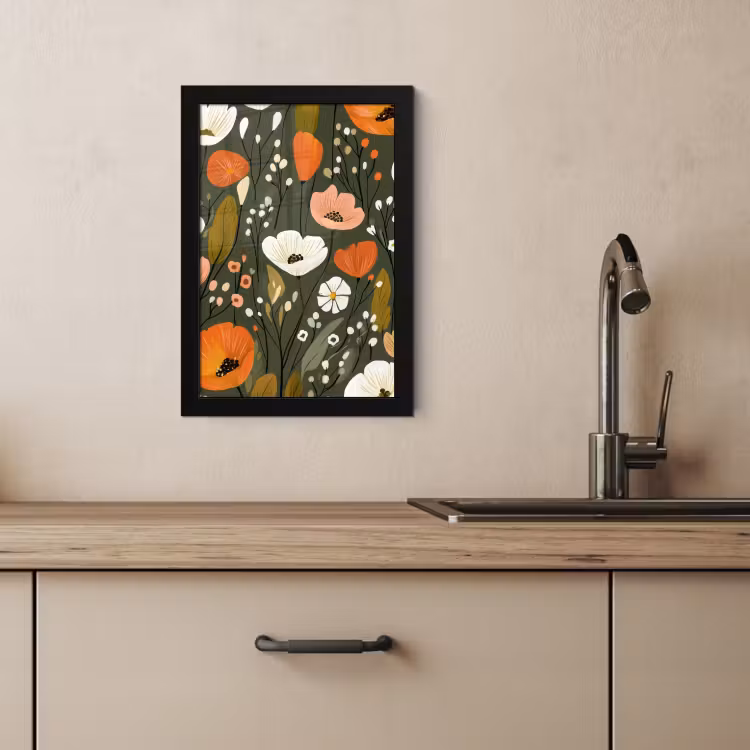 Cadre Photo - Fleurs - Illustration - Vert — 4