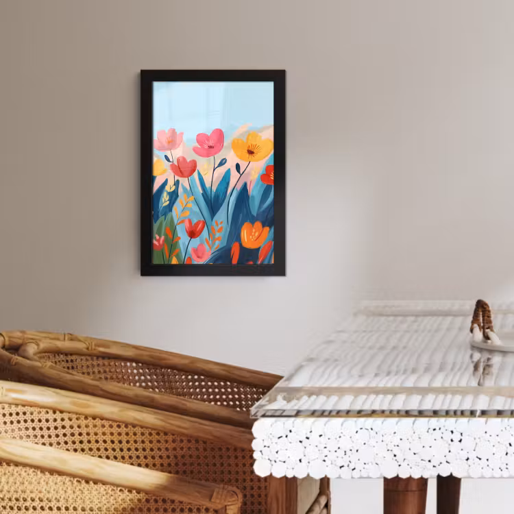 Cadre Photo - Illustration - Fleurs - Colorées — 3