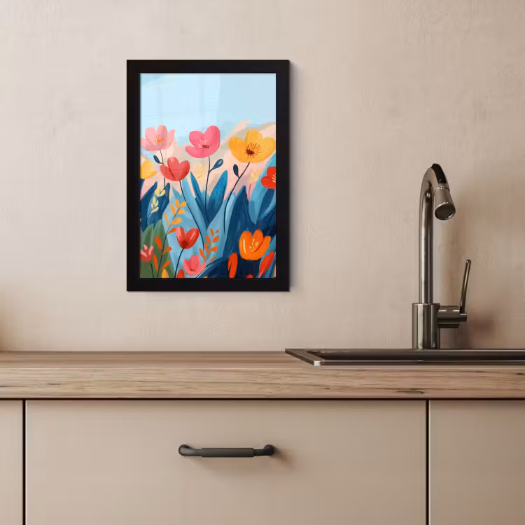 Cadre Photo - Illustration - Fleurs - Colorées — 4
