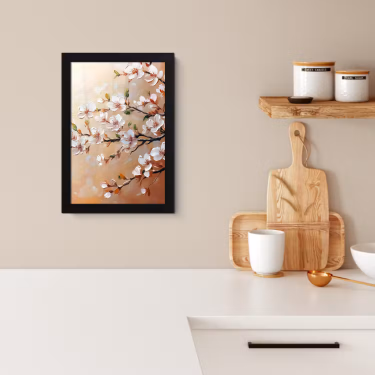 Cadre Photo - Branches fleuries - Pittoresque - Rose — 2