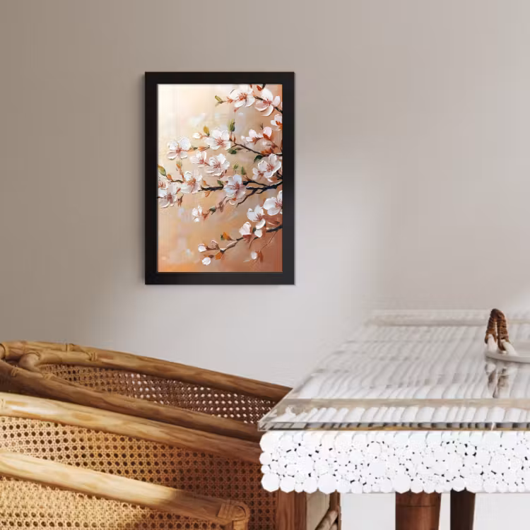 Cadre Photo - Branches fleuries - Pittoresque - Rose — 3