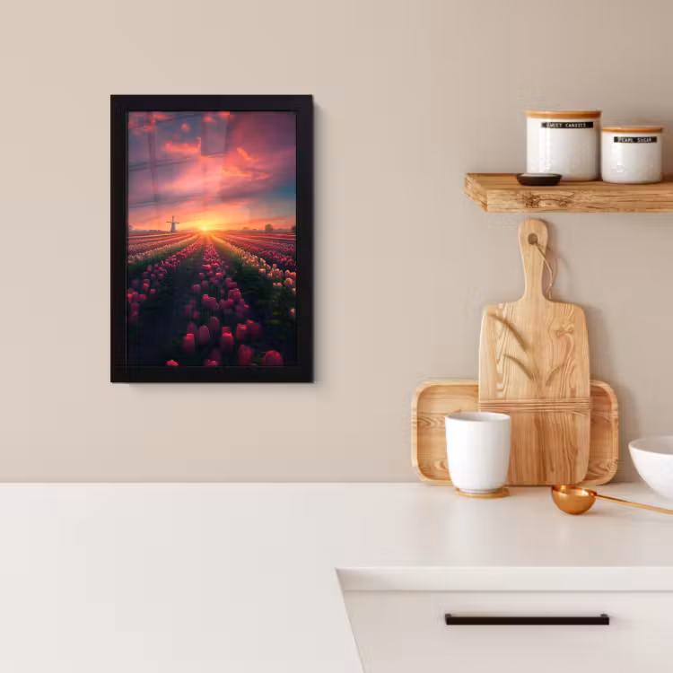 Cadre Photo - Moulin à vent - Coucher de soleil - Paysage — 3