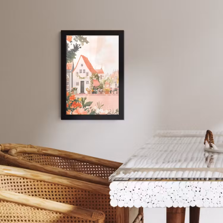 Cadre Photo - Fleurs - Maisons - Village — 3