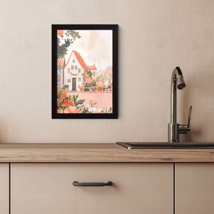 Cadre Photo - Fleurs - Maisons - Village — 4