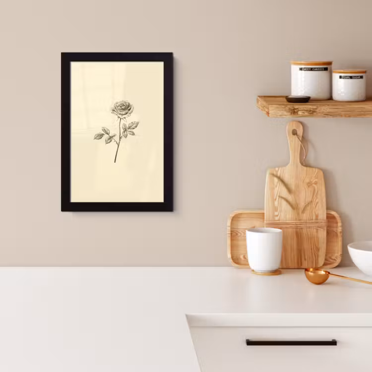 Cadre Photo - Illustration - Noir - Rose — 3