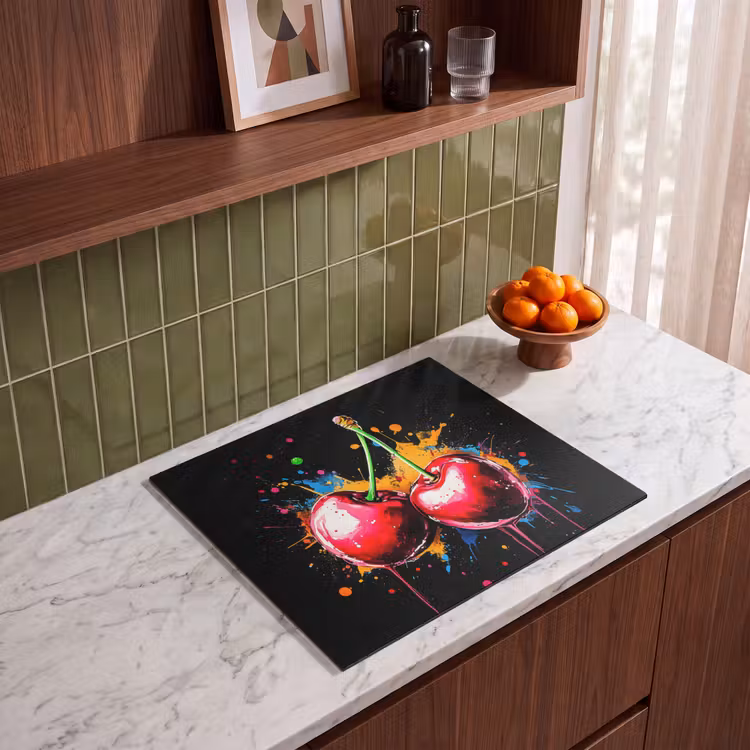 Protection plaque induction - Cerises - Fruits - Graffiti - Peinture - Abstrait - Moderne - Coloré — 4