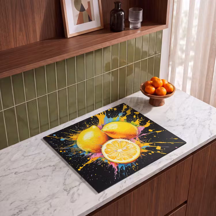 Protection plaque induction - Citron - Graffiti - Coloré - Peinture - Moderne — 4