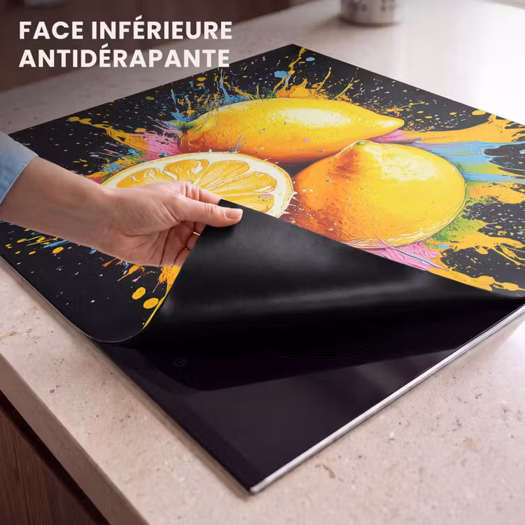 Protection plaque induction - Citron - Graffiti - Coloré - Peinture - Moderne — 7