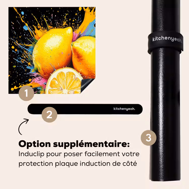 Protection plaque induction - Citron - Graffiti - Coloré - Peinture - Moderne — 8