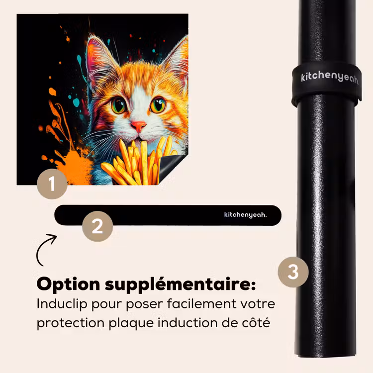 Protection plaque induction - Chat - Nourriture - Frites - Graffiti - Abstrait — 8