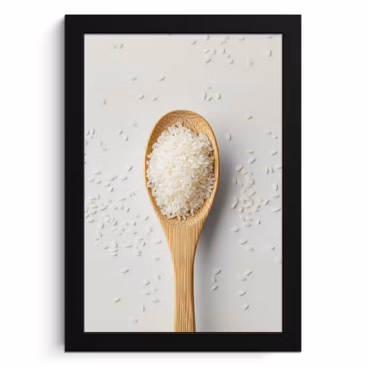 Cadre Photo - Bois - Cuillère - Riz — 1