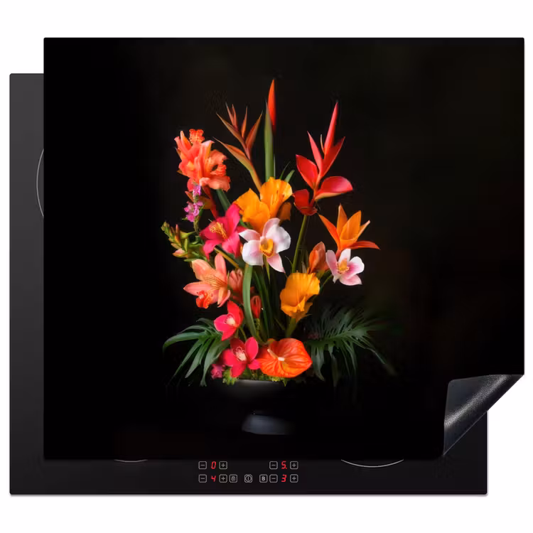 Protection plaque induction - Bouquet - Fleurs - Exotique — 1