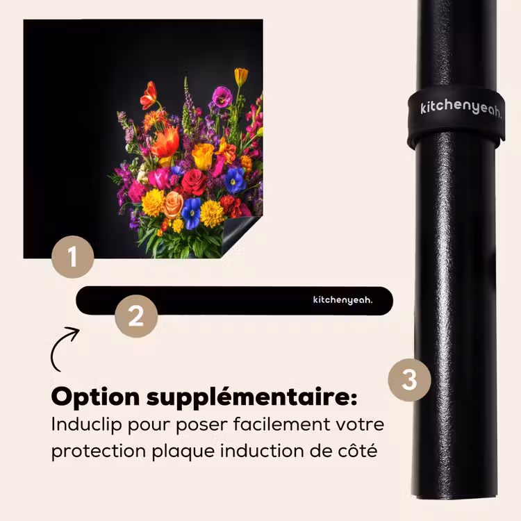 Protection plaque induction - Couleurs vives - Fleurs - Vase — 8