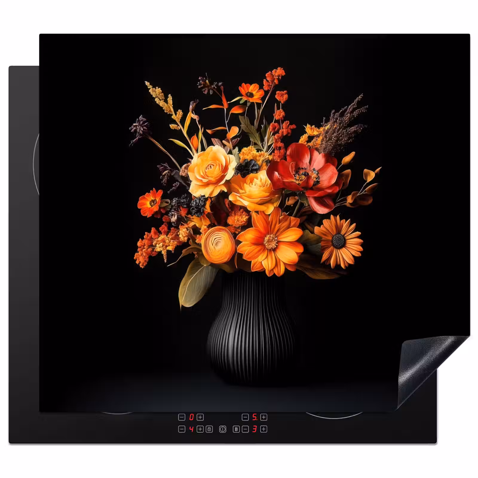 Protection plaque induction - Automne - Bouquet - Orange — 1