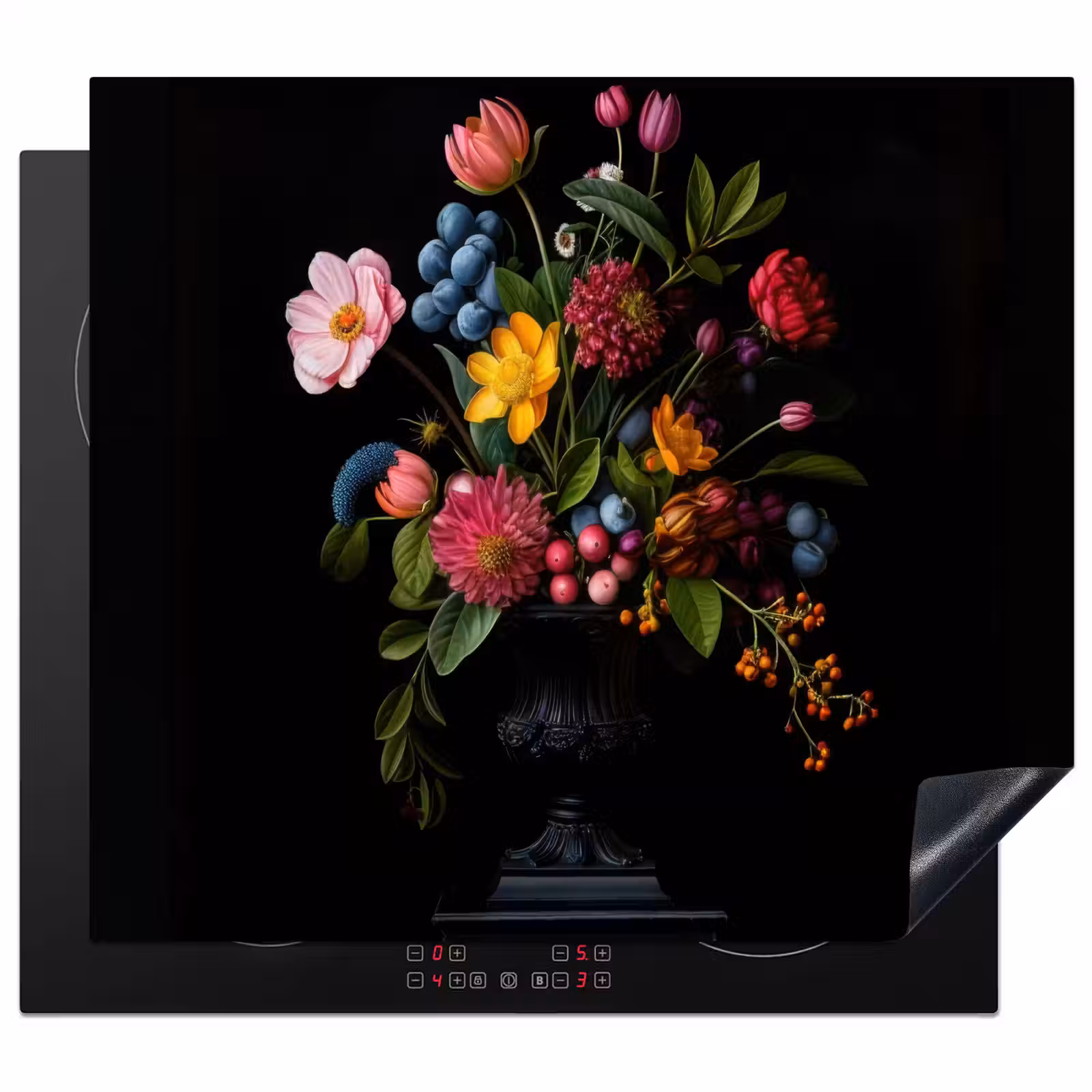Protection plaque induction - Fleurs - Gaieté - Vase — 1