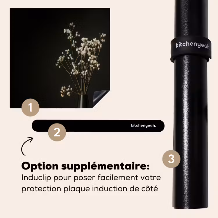 Protection plaque induction - Bulbes de fleurs - Blanc - Vase - Minimaliste — 8