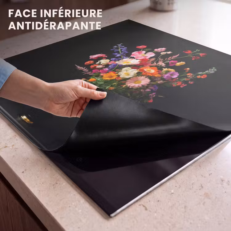 Protection plaque induction - Coloré - Bouquet - Vase - Or — 7