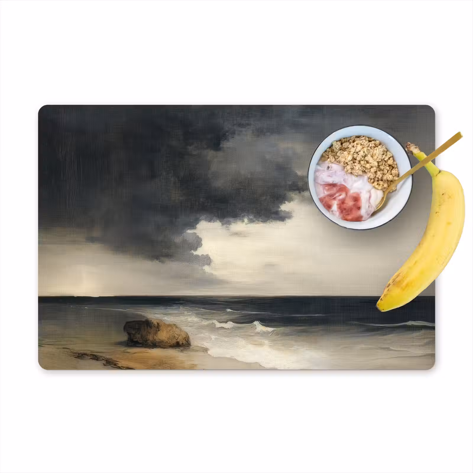 Sets de table en vinyle - Côte - Vagues - Rocher - Tempête — 1