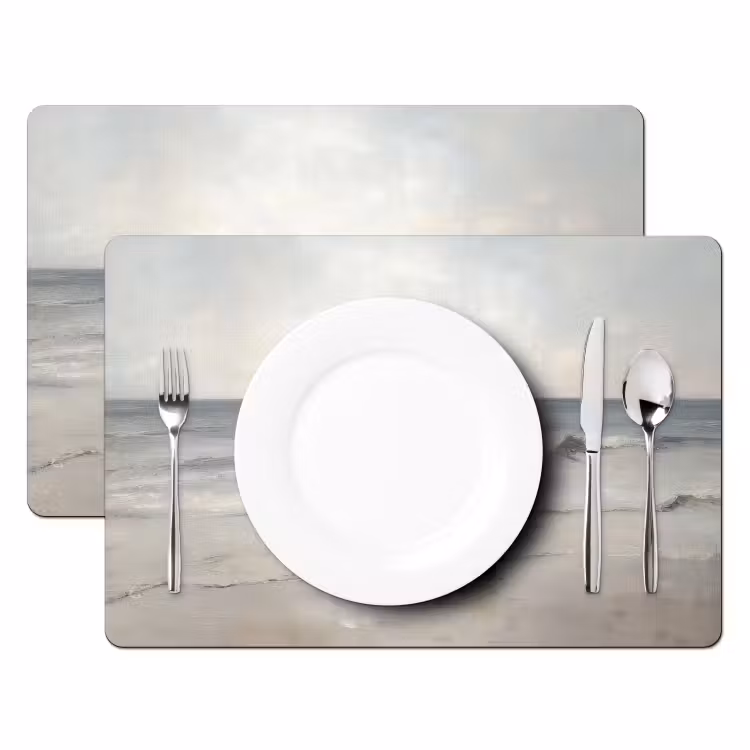 Sets de table en vinyle - Bateau à rames - Mer - Horizon — 2