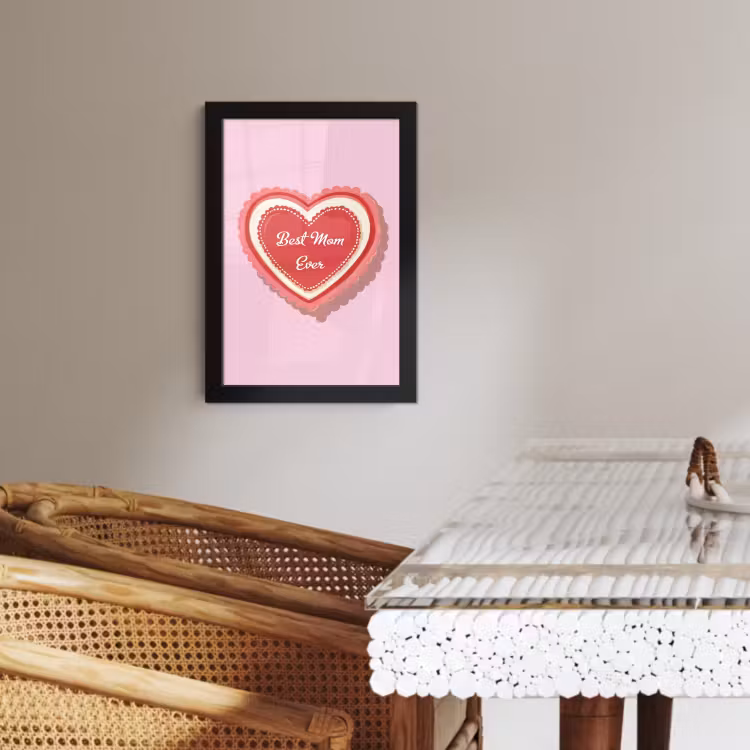 Cadre Photo - Texte - Coeur - Mère - Rose — 4