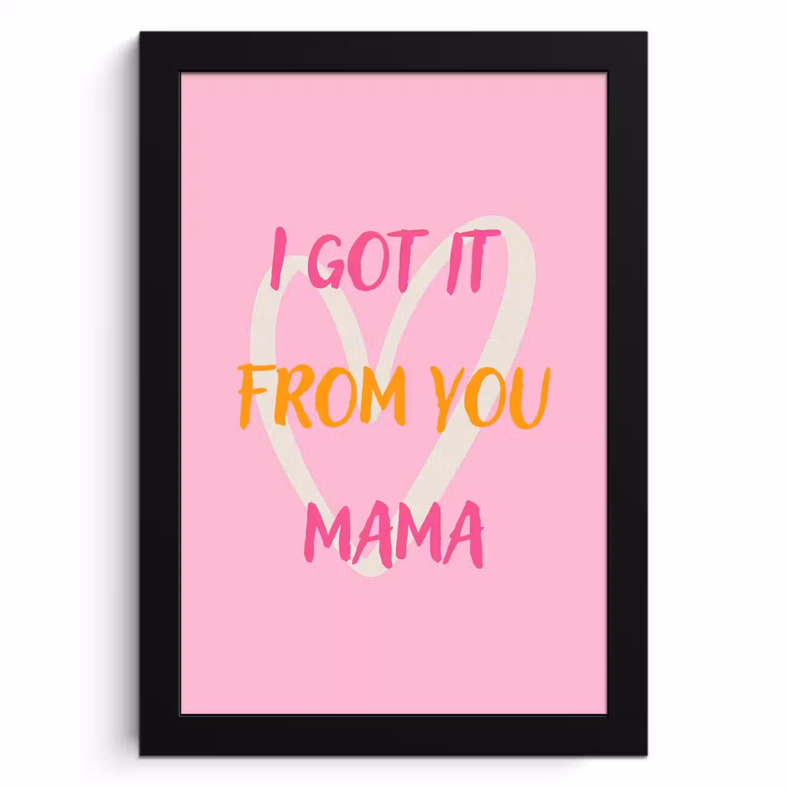 Cadre Photo - Maman - Citation - Coeur - Rose — 1