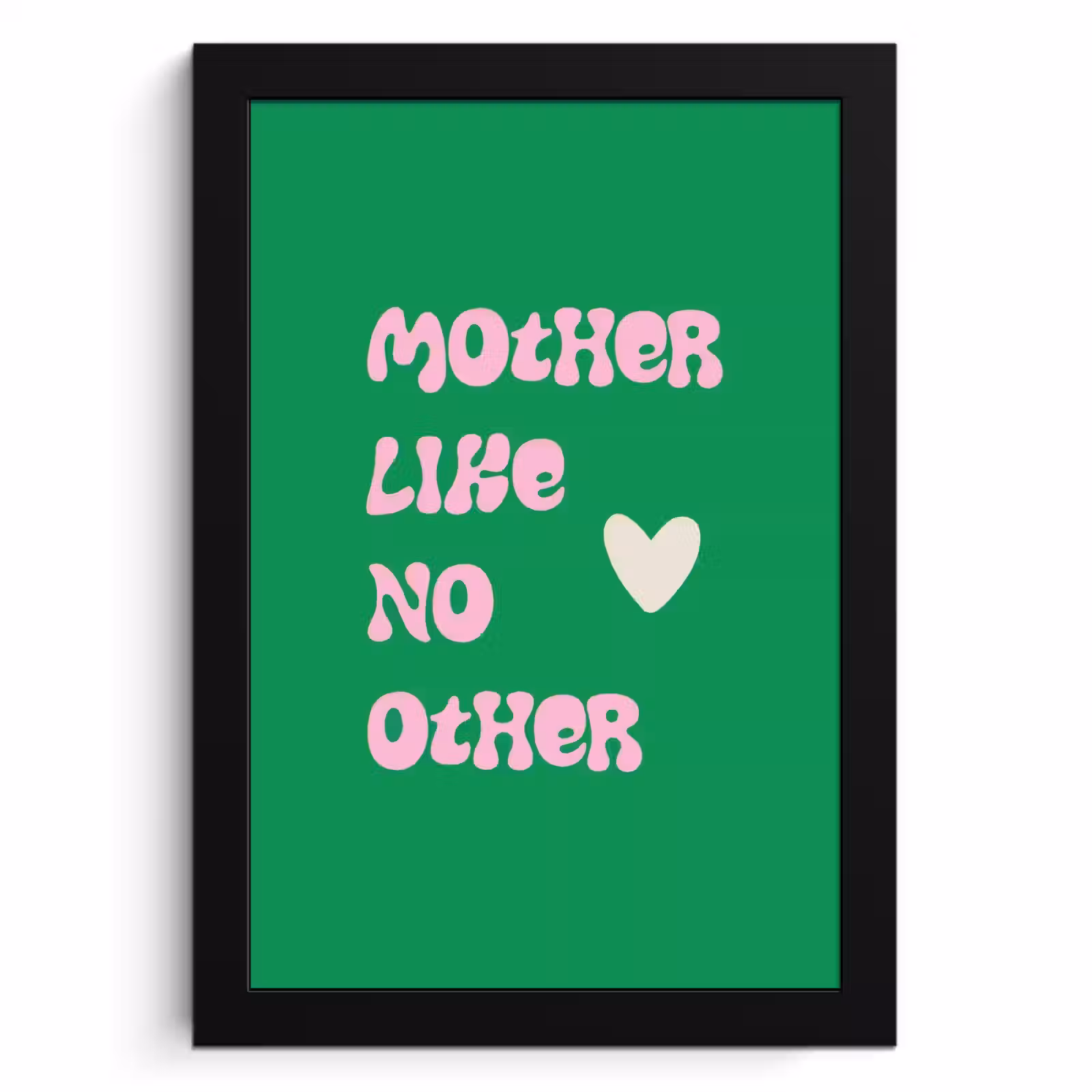 Cadre Photo - Texte - Coeur - Mère - Vert — 1