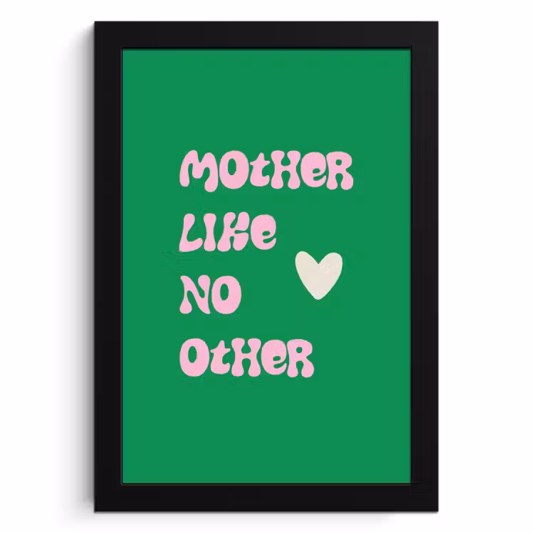 Cadre Photo - Texte - Coeur - Mère - Vert — 1