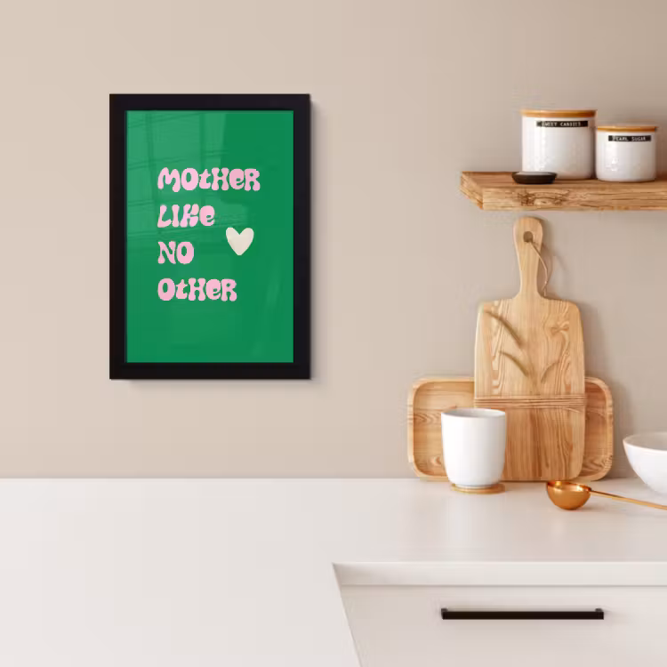 Cadre Photo - Texte - Coeur - Mère - Vert — 2