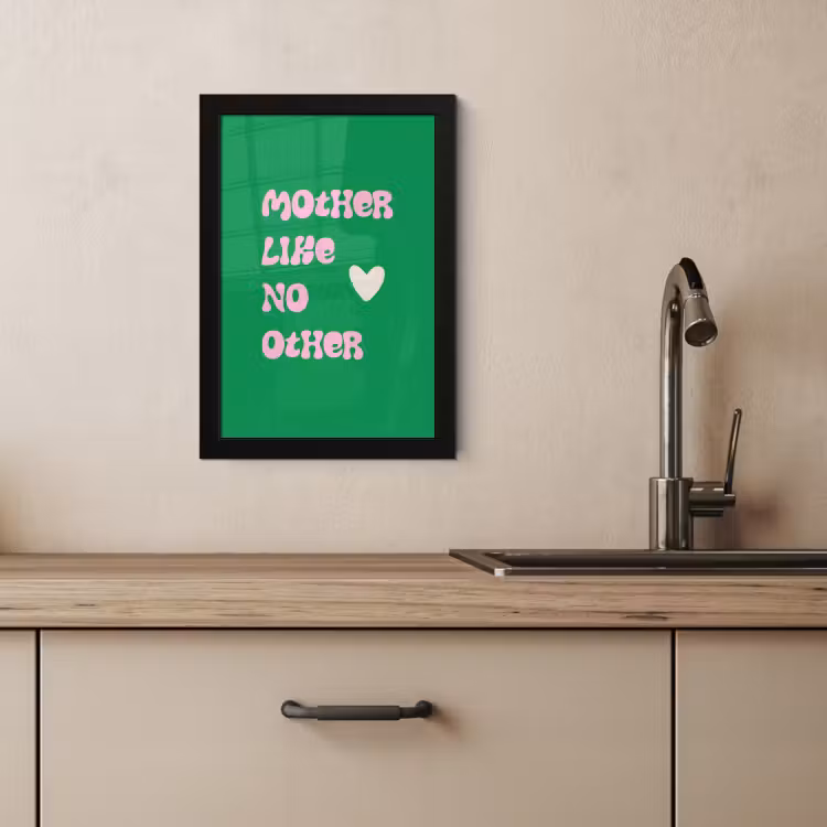 Cadre Photo - Texte - Coeur - Mère - Vert — 3