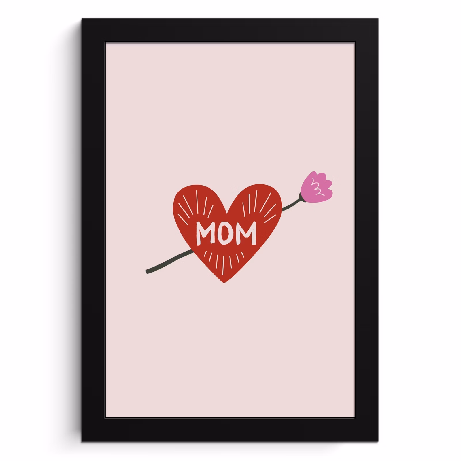 Cadre Photo - Coeur - Rouge - Fleur - Mère — 1