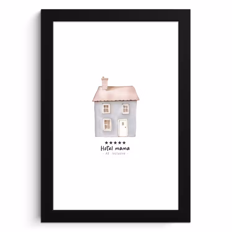 Cadre Photo - Bleu clair - Maison - Maman - Texte — 1