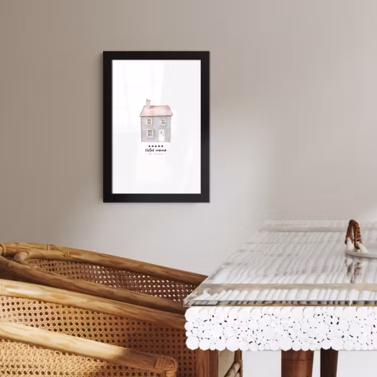 Cadre Photo - Bleu clair - Maison - Maman - Texte — 2
