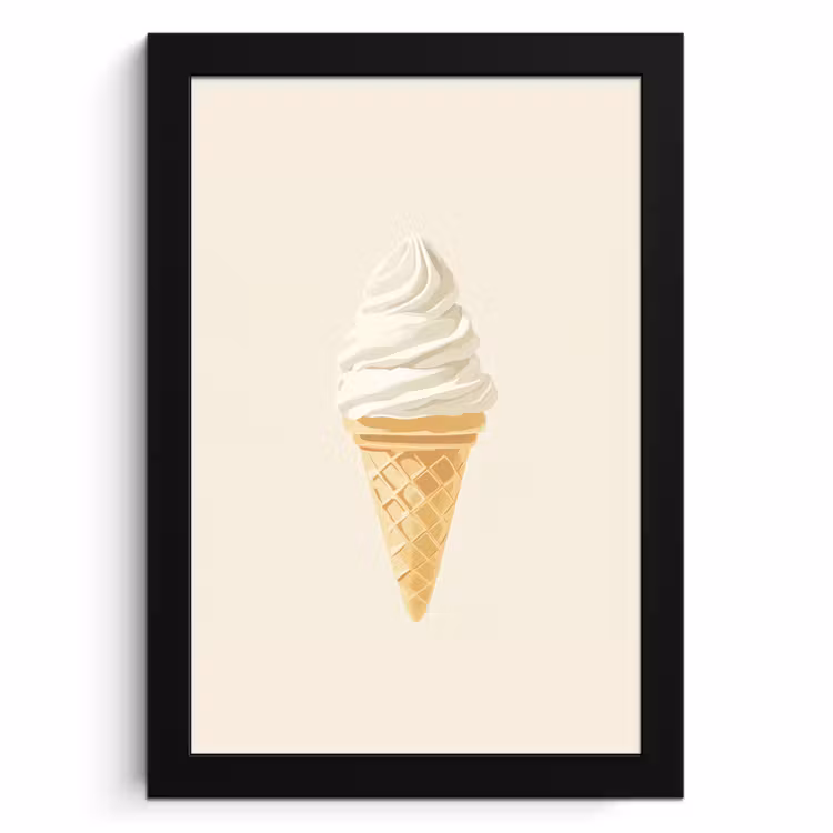 Cadre Photo - Cornet de glace - Blanc — 1