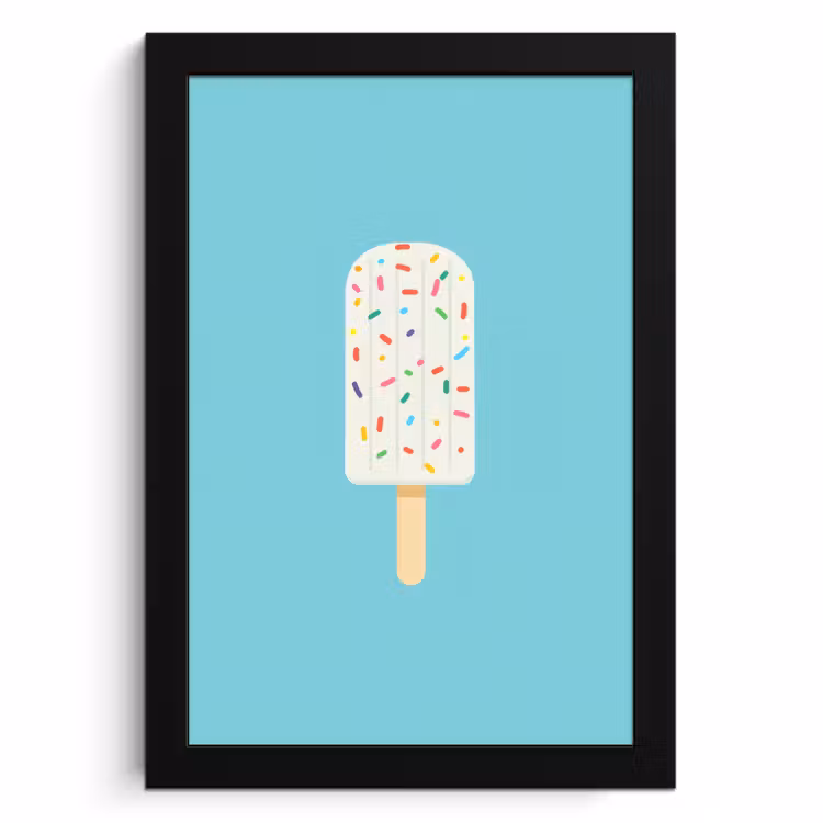 Cadre Photo - Glace - Bâton - Glaçons - Bleu clair — 1