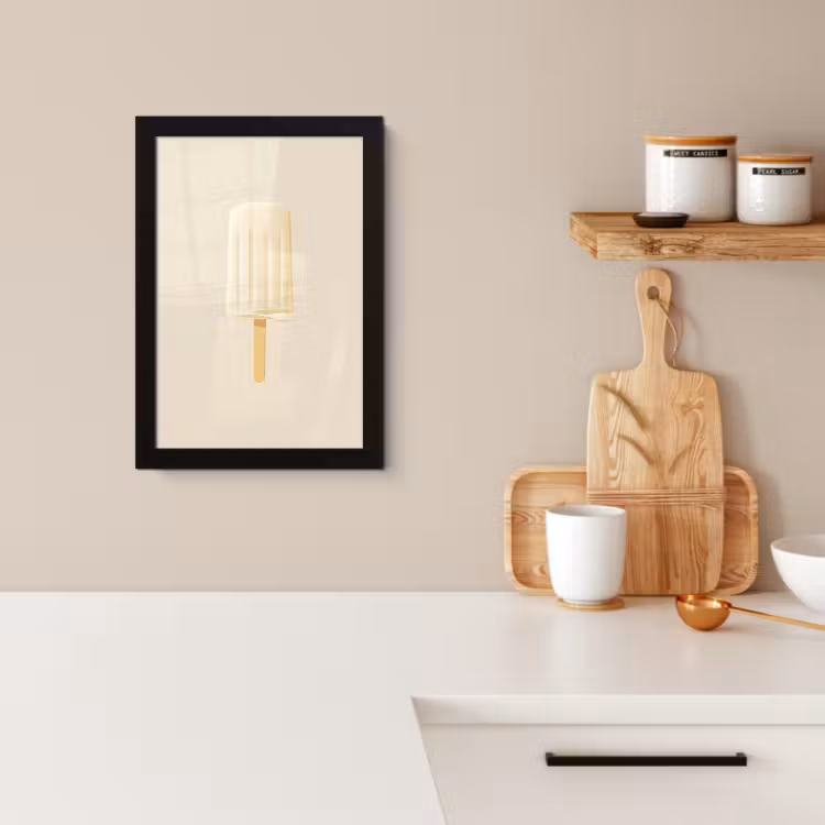 Cadre Photo - Minimaliste - Glace à l'eau - Bâton - Beige — 2