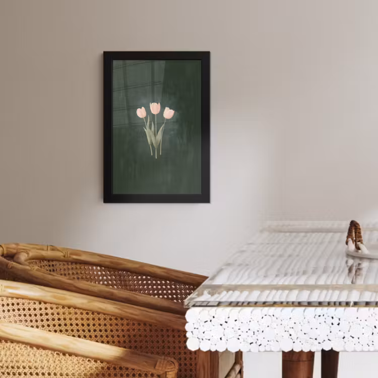 Cadre Photo - Tulipes - Amour - Vert foncé — 4
