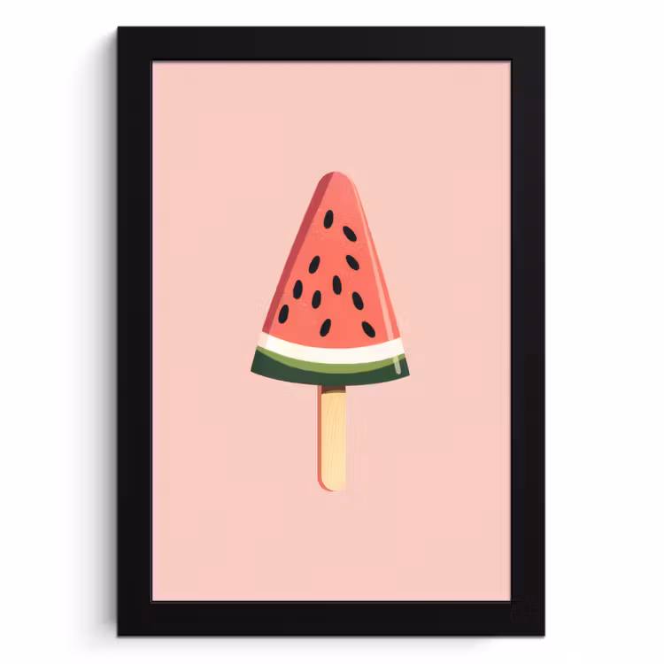 Cadre Photo - Pastèque - Glace - Pépins - Rouge — 1