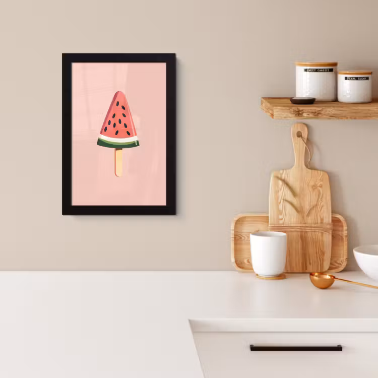 Cadre Photo - Pastèque - Glace - Pépins - Rouge — 2
