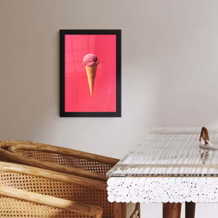 Cadre Photo - Pelle à glace - Rose - Corne — 4
