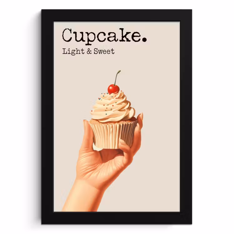 Cadre Photo - Cupcake - Sucré - Cerise — 1