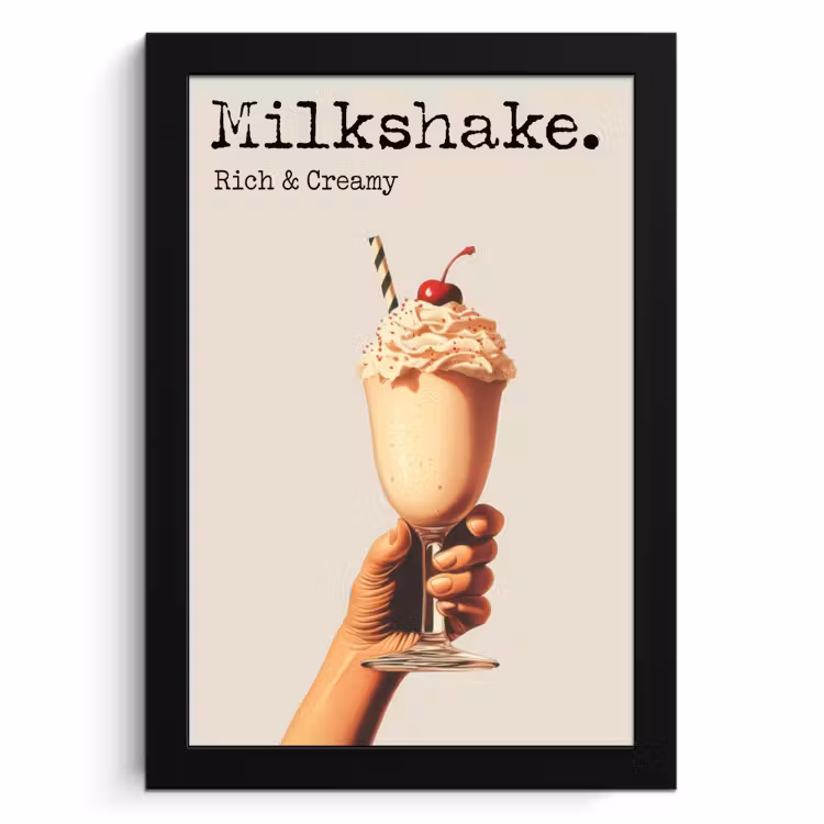 Cadre Photo - Milkshake - Cerise - paille — 1