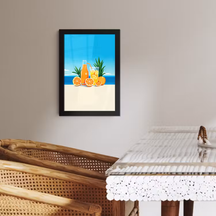 Cadre Photo - Oranges - Glaçons - Mer - Illustration — 4