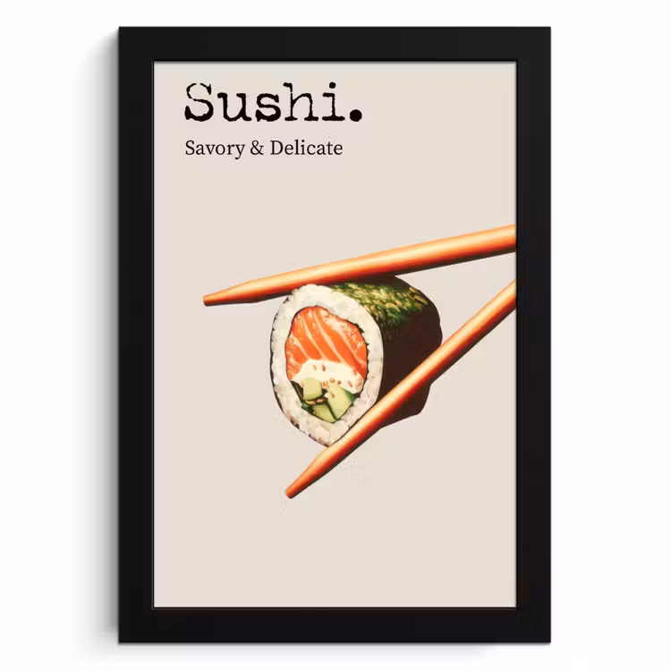 Cadre Photo - Sushi - Saumon - Riz - Japonais — 1