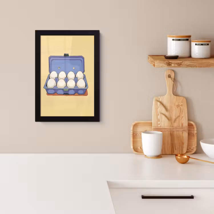 Cadre Photo - Oeufs - Boîte - Minimaliste - Bleu — 2