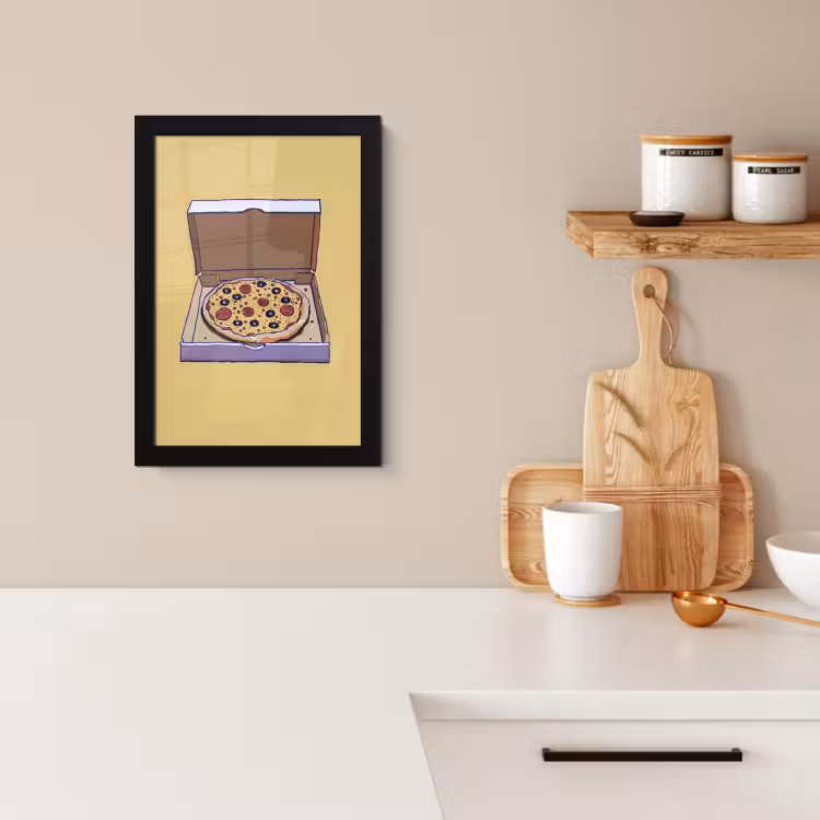 Cadre Photo - Pizza - Boîte - Salami - Illustration — 2
